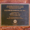 Plaque acknowledges the DurackDjubbul ground design of waterworn stones  Rotary Club of Kununurra